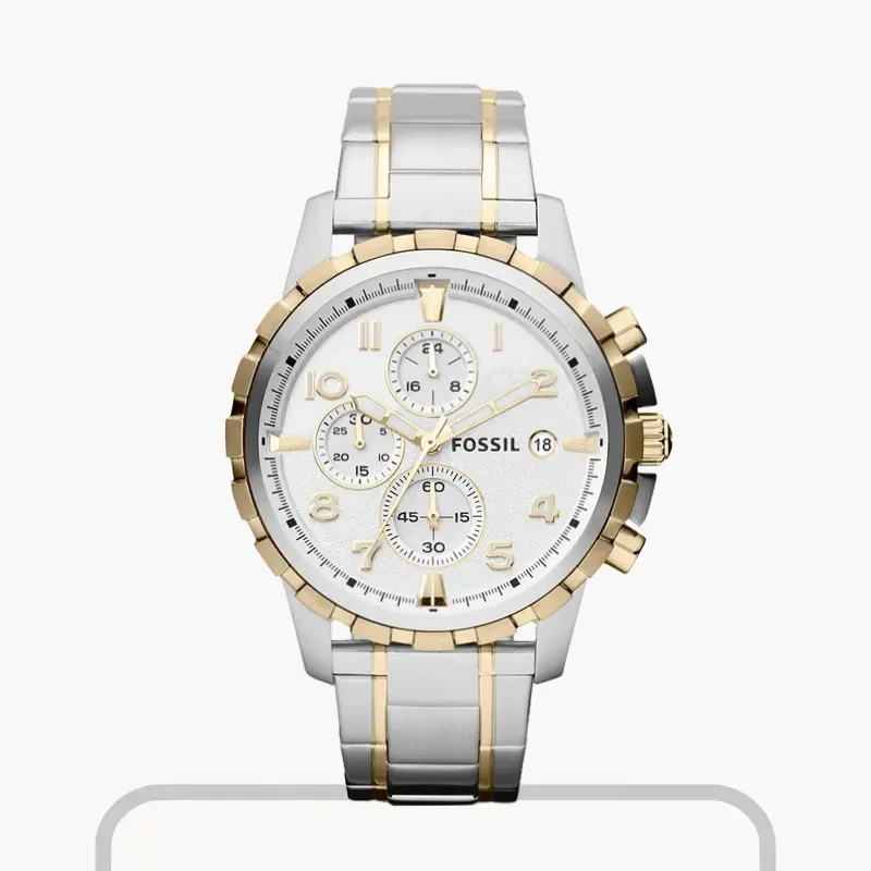 Fossil Dean Chronograph Silver Dial Men's Watch | FS4795